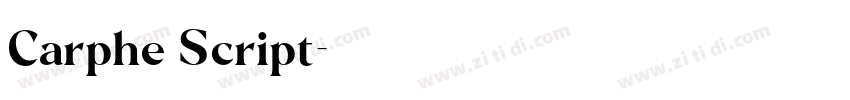 Carphe Script字体转换 Carphe Script字体转换